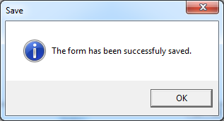 Picture - formsexplorer > save template > confirmation message