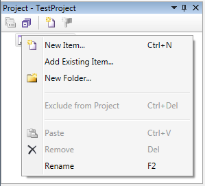 Picture - project explorer > context menu > newitem