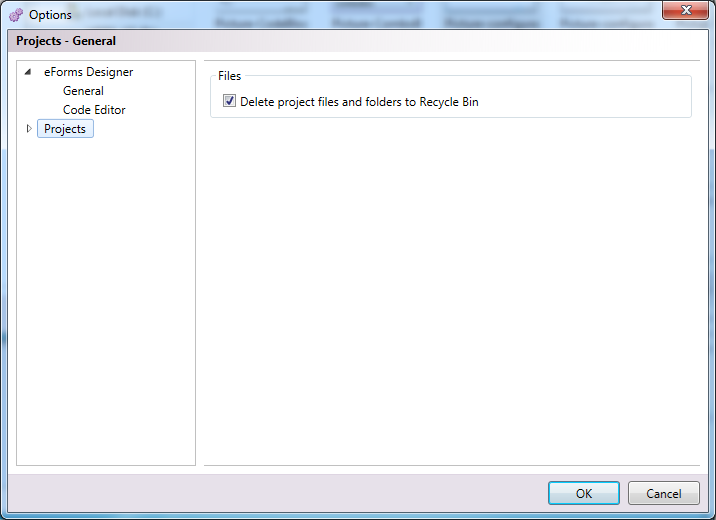 Picture - configuration window > Projects